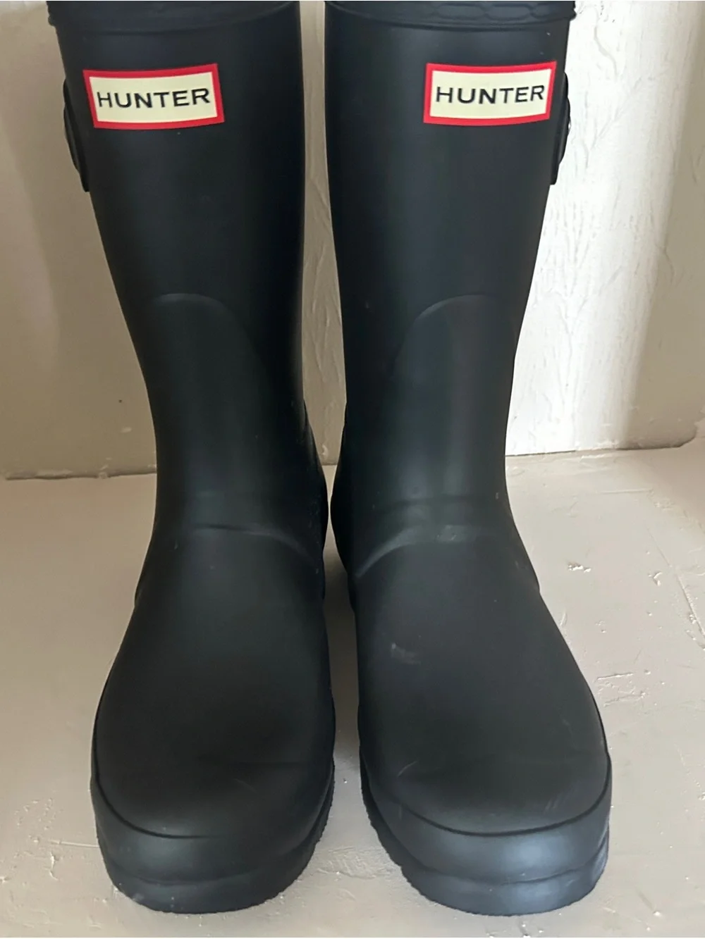 Hunter Black Women's Rain Boots with Mickey Accent